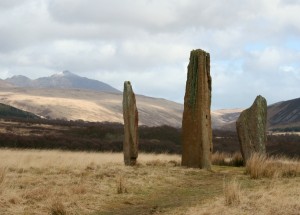 Standing stones on Machrie Moor, Isle of Arran, Scotland. Taken by Mark Phillips.