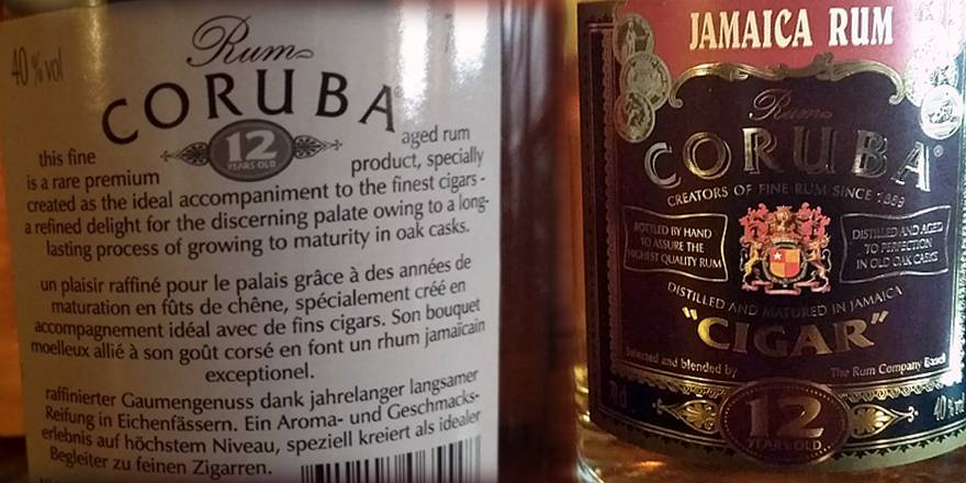 LANGE Pub Rum Angebot: CORUBA CIGAR 12y, eine Coproduktion Jamaika-Schweiz