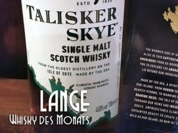 LANGE Pub Whisky des Monats: TALISKER SKYE Single Malt Scotch Whisky, Isle of Sky