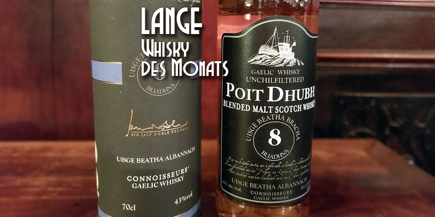 LANGE Pub und Beisl Wien Whisky des Monats: Poit Dhubh 8 Years, Ile of Sky